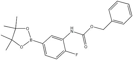 3-(苄氧基羰基氨基)-4-氟苯硼酸频那醇酯结构式
