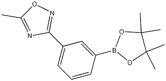 3-(5-甲基-124-噁二唑-3-基)苯硼酸频那醇酯结构式