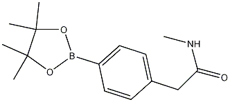 4-(N-甲基氨基羰基)甲基苯硼酸频那醇酯结构式