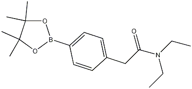 Structure of N,N-Diethyl-2-(4-(4,4,5,5-tetramethyl-1,3,2-dioxaborolan-2-yl)phenyl)acetamide