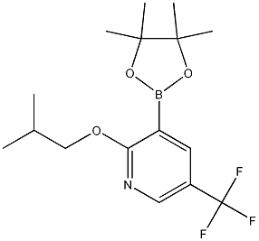 2-Isobutoxy-3-(4,4,5,5-tetramethyl-1,3,2-dioxaborolan-2-yl)-5-(trifluoromethyl)pyridine结构式