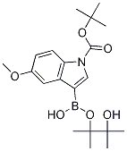 1-Boc-5-Methoxyindole-3-boronic acid, pinacol ester结构式