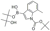 1-BOC-7-Methylindole-3-boronic acid, pinacol ester结构式
