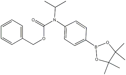 4-(N-CBZ-N-异丙基氨基)苯硼酸频那醇酯结构式