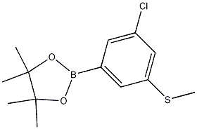 3-氯-5-甲基硫代苯硼酸频那醇酯结构式