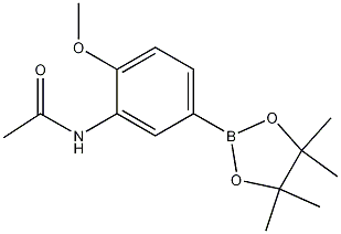 3-乙酰氨基-4-甲氧基苯硼酸频那醇酯结构式