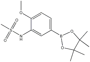 Structure of 4-Methoxy-3-(methylsulfonylamino)phenylboronic acid, pinacol ester