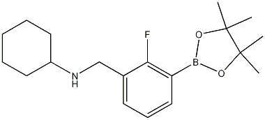 3-(N-环己基氨基甲基)-2-氟苯硼酸频那醇酯结构式