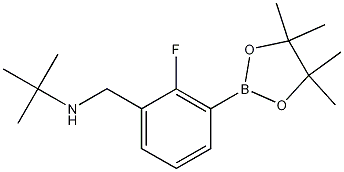 Structure of 3-(t-Butylaminomethyl)-2-fluorophenylboronic acid, pinacol ester
