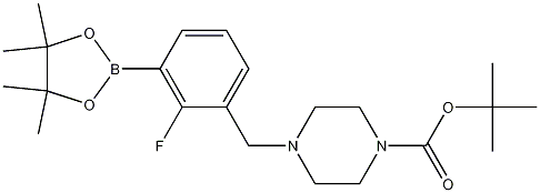 3-(N-BOC-哌啶甲基)-2-氟苯硼酸频那醇酯结构式