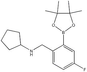 Structure of 2-(Cyclopentylamino)methyl-5-fluorophenylboronic acid, pinacol ester