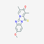Structure of 8-Methoxy-1,3-dimethyl-12-thioxo-pyrido[123,4]imidazo[1,2-a]benzimidazol-2-_x00B_(12H)-one