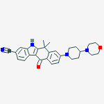 Structure of 6,6-Dimethyl-8-(4-morpholinopiperidin-1-yl)-11-oxo-6,11-dihydro-5H-benzo[b]carbazole-3-carbonitrile