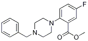 2-(4-苄基哌嗪-1-基)-5-氟苯甲酸甲酯结构式