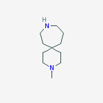 Structure of 3-methyl-3,9-diazaspiro[5.6]dodecane(SALTDATA: 1.9HCl 0.5H2O)