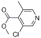 Structure of 4-Pyridinecarboxylic acid, 3-chloro-5-Methyl-, Methyl ester