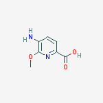 5-amino-6-methoxypyridine-2-carboxylic Acid结构式