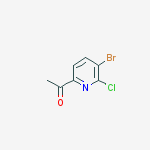 1-(5-bromo-6-chloropyridin-2-yl)ethanone结构式