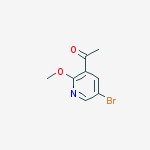 Structure of 1-(5-bromo-2-methoxypyridin-3-yl)ethanone