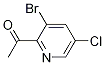Structure of 1-(3-bromo-5-chloropyridin-2-yl)ethanone