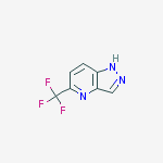 Structure of 1H-Pyrrolo[3,2-c]pyridine, 4-(1-piperazinyl)-