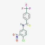 Chemical structure of N-(4-chloro-3-nitrophenyl)-4-(trifluoromethyl)benzenecarbothioamide