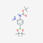 [2-Amino-4-(4,4,5,5-tetramethyl-[1,3,2]dioxaborolan-2-yl)-phenyl]-carbamic acid tert-butyl ester结构式