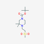 tert-Butyl 3,3-dimethyl-4-(2-methylsulfonylethyl)piperazine-1-carboxylate结构式