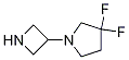 1-(3-azetidinyl)-3,3-difluoro-Pyrrolidine结构式