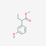 Structure of methyl 2-(3-hydroxyphenyl)butanoate