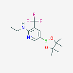 Structure of N-ethyl-5-(4,4,5,5-tetraMethyl-1,3,2-dioxaborolan-2-yl)-3-(trifluoroMethyl)pyridin-2-aMine