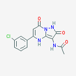 Structure of N-[5-(3-chlorophenyl)-2,7-dioxo-1,4-dihydropyrazolo[1,5-a]pyrimidin-3-yl]acetamide