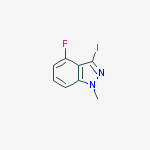 4-FLUORO-3-IODO-1-METHYL-1H-INDAZOLE结构式