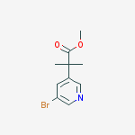 Structure of methyl 2-(5-bromopyridin-3-yl)-2-methylpropanoate
