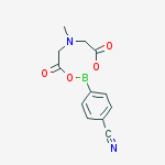 Structure of 4-(6-methyl-4,8-dioxo-1,3,6,2-dioxazaborocan-2-yl)benzonitrile