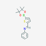 Structure of PHENYL-[5-(4,4,5,5-TETRAMETHYL-[1,3,2]DIOXABOROLAN-2-YL)-THIOPHEN-2-YLMETHYLENE]-AMINE