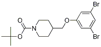 1-(N-Boc-Piperidin-4-ylmethoxy)-3,5-dibromobenzene结构式
