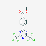 Structure of Benzoic acid, 4-[4,6-bis(trichloromethyl)-1,3,5-triazin-2-yl]-, methyl ester