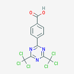 Structure of Benzoic acid, 4-[4,6-bis(trichloromethyl)-1,3,5-triazin-2-yl]-