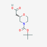 Structure of (S)-N-Boc-Morpholine-2-acetic acid