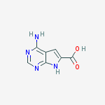 4-Amino-7H-pyrrolo[2,3-d]pyrimidine-6-carboxylic acid结构式