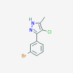 Structure of 3-(3-bromophenyl)-4-chloro-5-methyl-1H-pyrazole