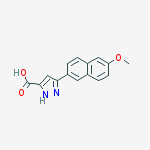 Structure of 5-(6-METHOXYNAPHTHALEN-2-YL)-1H-PYRAZOLE-3-CARBOXYLIC ACID