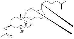 5-Bromo-6β,19-epoxy-5α-cholestan-3β-ol acetate结构式