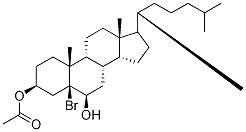 Structure of 5-Bromo-5α-cholestane-3,6-diol 3-Acetate