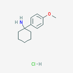 Cyclohexanamine, 1-(4-methoxyphenyl)-, hydrochloride结构式