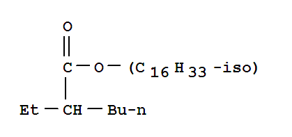 Structure of ISOCETYL ETHYLHEXANOATE