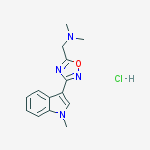 Structure of 5-[(DIMETHYLAMINO)METHYL]-3-(1-METHYL-1H-INDOL-3-YL)-1,2,4-OXADIAZOLEHCL