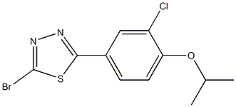 Structure of 2-broMo-5-{3-chloro-4-[(1-Methylethyl)oxy]phenyl}-1,3,4-thiadiazole