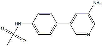 N-(4-(5-氨基吡啶-3-基)苯基)甲烷磺酰胺结构式
